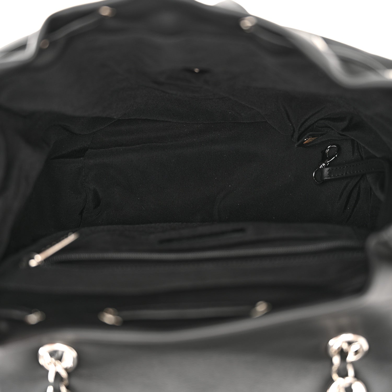 Chanel Calfskin Chevron Quilted Large Urban Spirit Backpack Black 5 of 11