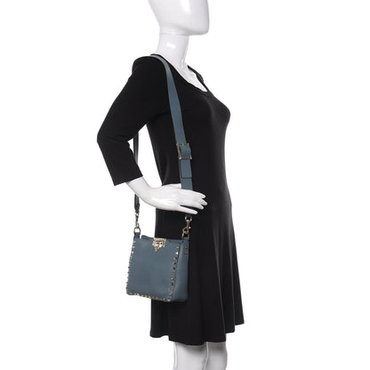 Valentino Garavani Pebbled Calfskin Mini Rockstud Flip-Lock Messenger Bag Amadeus 2 of 10
