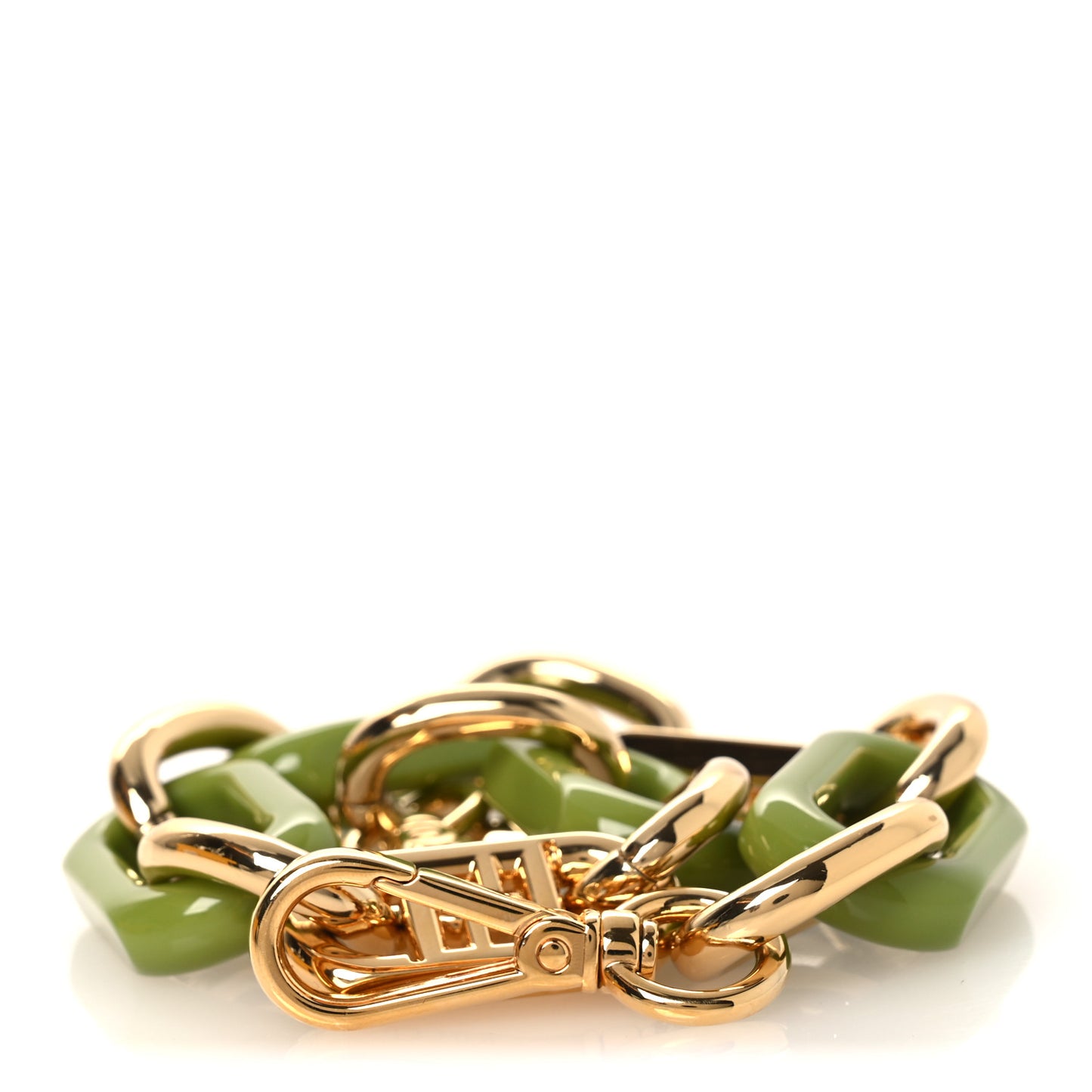 Metal Plexiglass Mini Strap You Gold Green