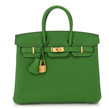 Hermes Togo Birkin 25 Vert Yucca 1 of 12