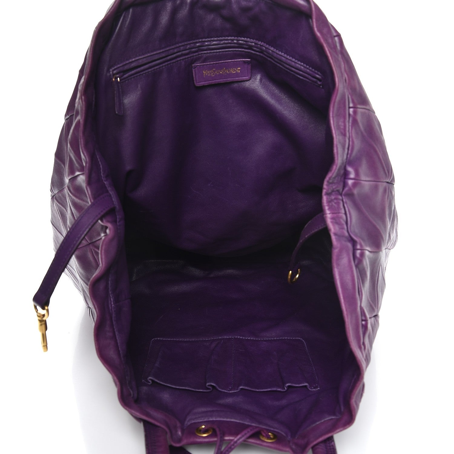 Saint Laurent Lambskin Sac New Rive Gauche Tote Purple 5 of 11