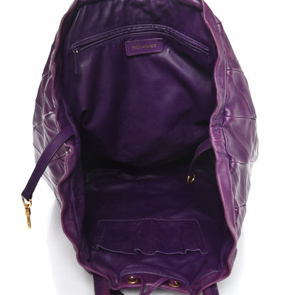 Saint Laurent Lambskin Sac New Rive Gauche Tote Purple 5 of 11