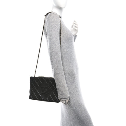 Chanel Lambskin Quilted Large Diamond CC Flap Black 2 of 10