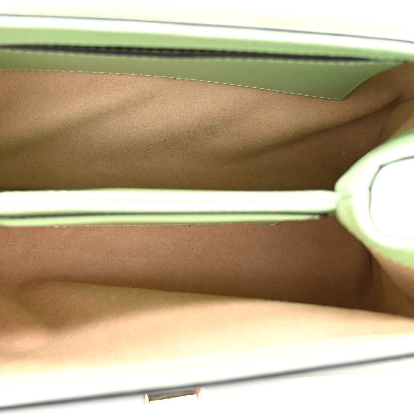 Glazed Textured Calfskin Mini Horsebit 1955 Top Handle Flap Bag Green