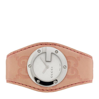 Gucci Stainless Steel Calfskin 31mm 104 Quartz Watch Pink 2 of 5