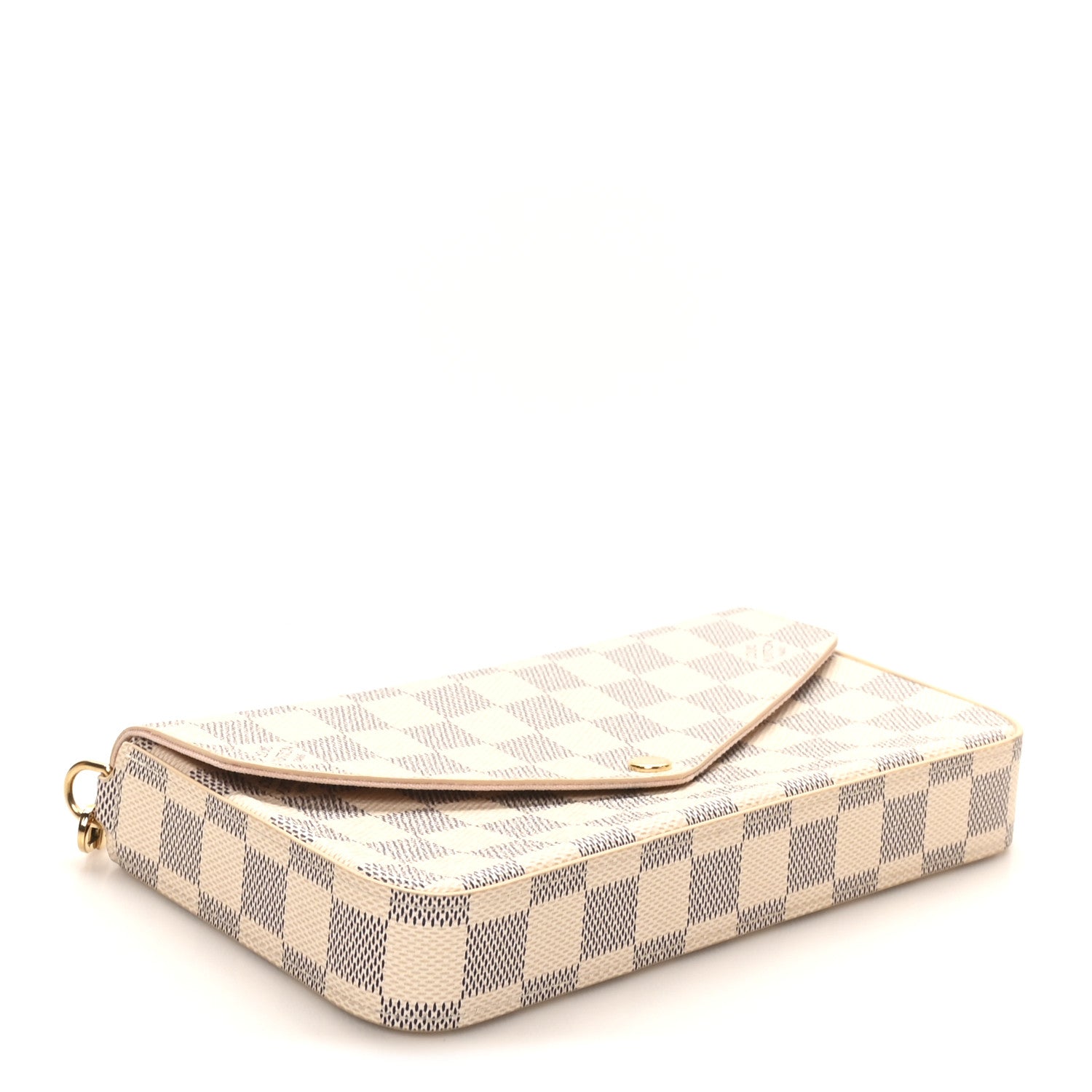 Louis Vuitton Damier Azur Pochette Felicie Chain Wallet Rose Ballerine 5 of 11