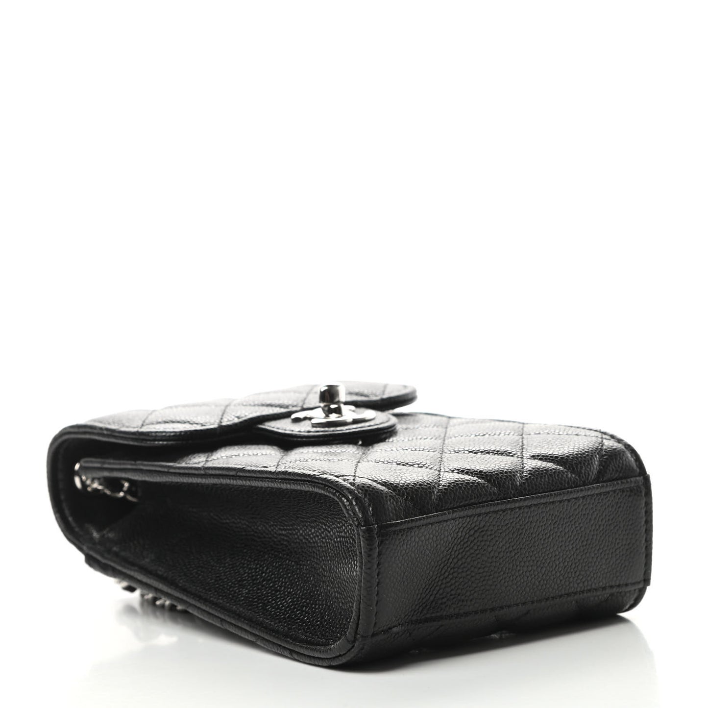 Caviar Quilted Classic Phone Holder Black