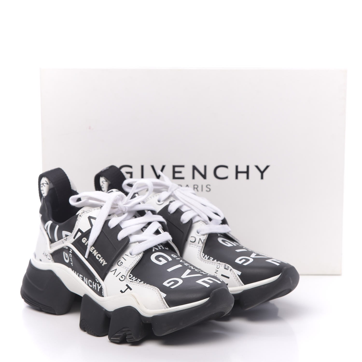 Givenchy Calfskin Neoprene Basket Basse Jaw Sneakers 38.5 Black 10 of 10