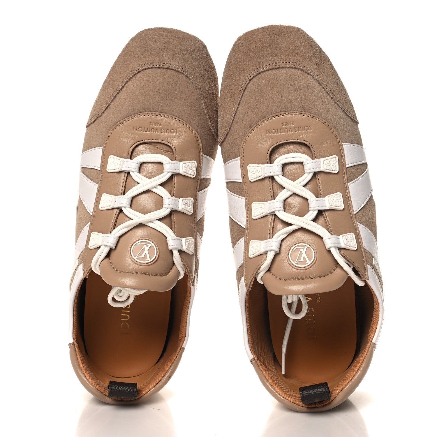 Louis Vuitton Suede Calfskin LV Sneakerina 41 Hazelnut Brown 2 of 10