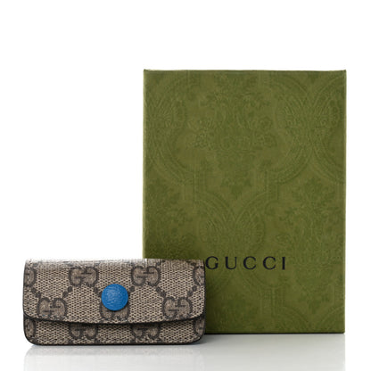 Gucci X DISNEY GG Supreme Monogram Donald Duck Lipstick Holder Bag Beige Ebony Blue 8 of 8