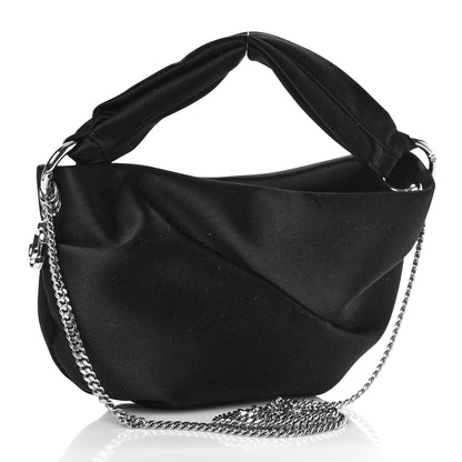 Jimmy Choo Satin Bonny Shoulder Bag Black 2 of 8