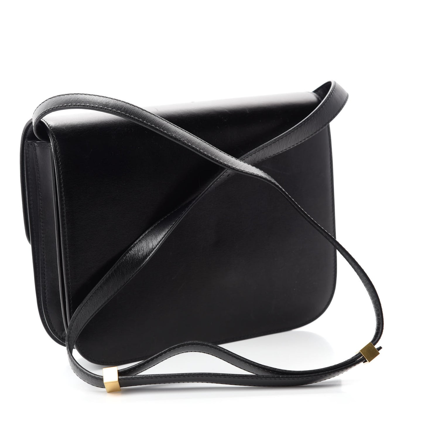 Box Calfskin Medium Classic Box Flap Bag Black