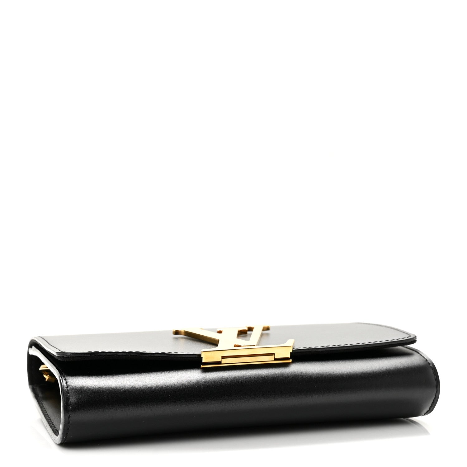 Louis Vuitton Calfskin Chain Louise MM Black 4 of 12