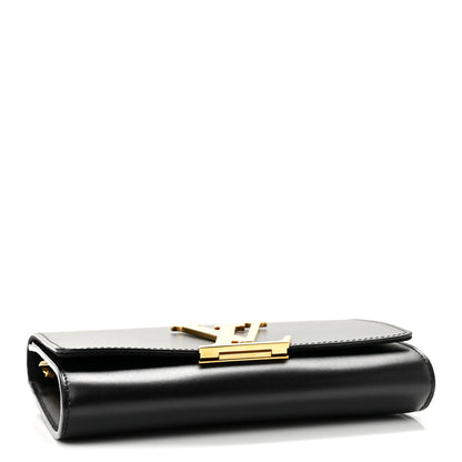 Louis Vuitton Calfskin Chain Louise MM Black 4 of 12