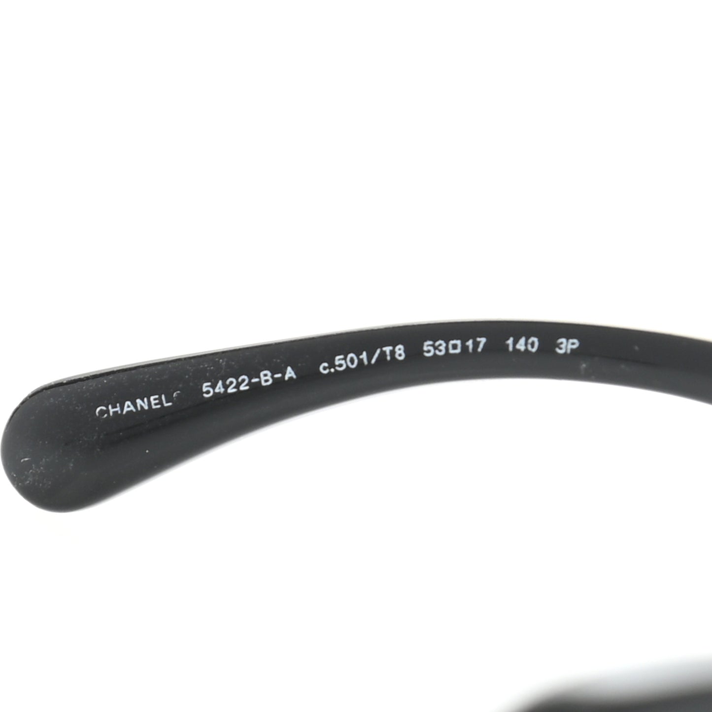 Acetate Strass Polarized Square Sunglasses 5422-B Black