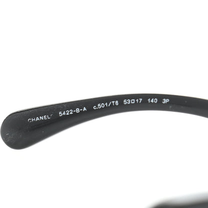 Chanel Acetate Strass Polarized Square Sunglasses 5422-B Black 6 of 8