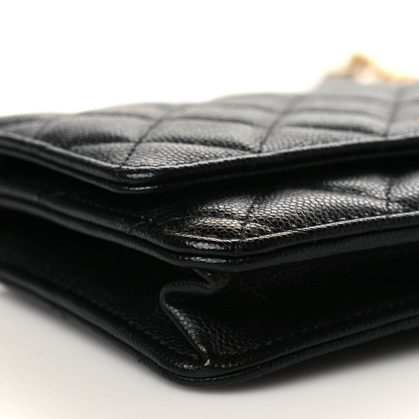 Caviar Quilted Bracelet On Chain Wallet On Chain WOC Black