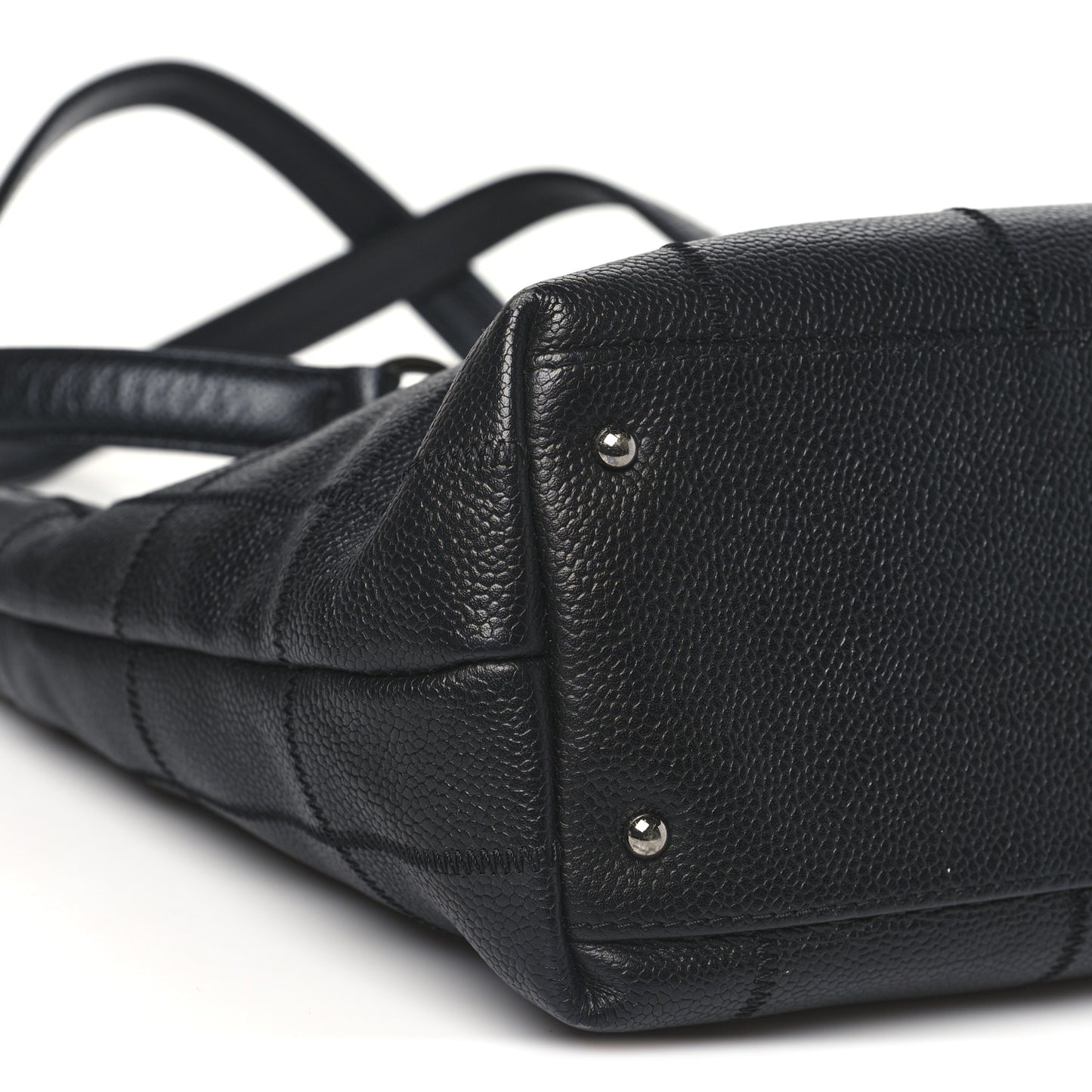 Caviar Square Stitched Tote Black