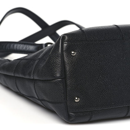 Chanel Caviar Square Stitched Tote Black 9 of 10