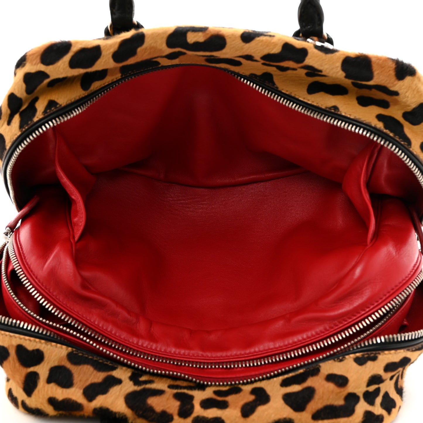 Calf Hair Ostrich Leopard Print Inside Tote