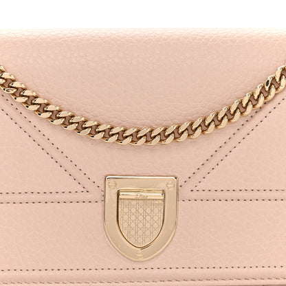 Christian Dior Grained Calfskin Diorama Croisiere Chain Wallet Rose Poudre 8 of 10