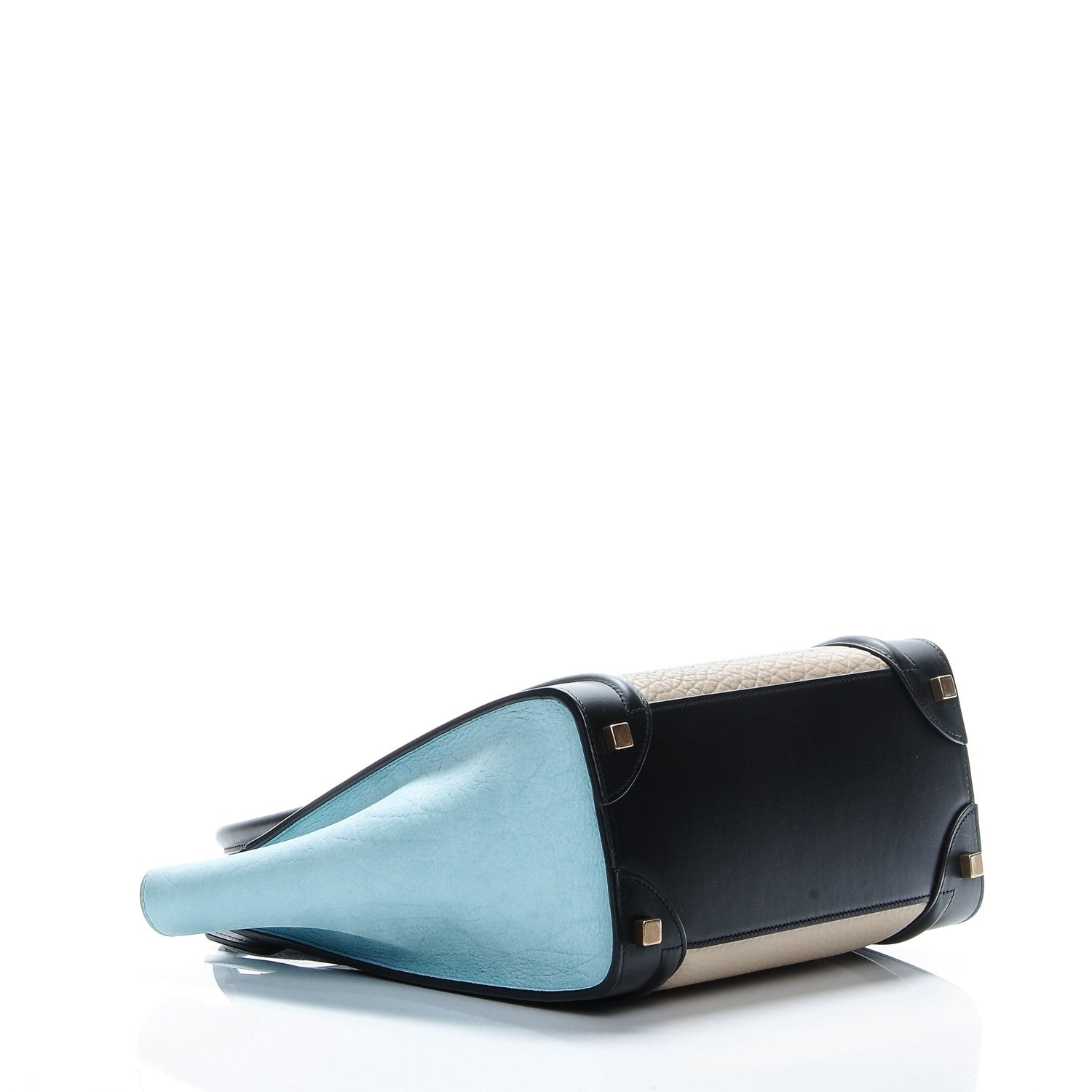 Celine Drummed Calfskin Micro Tri-Color Luggage Antarctic 4 of 7