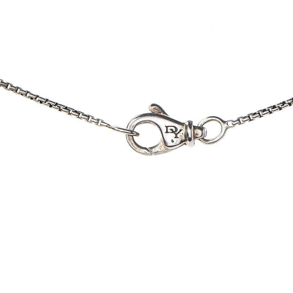 David Yurman Sterling Silver Diamond Cable Heart Pendant Necklace 7 of 7