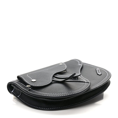 Christian Dior X KAWS Grained Calfskin Saddle Pouch Black 3 of 7