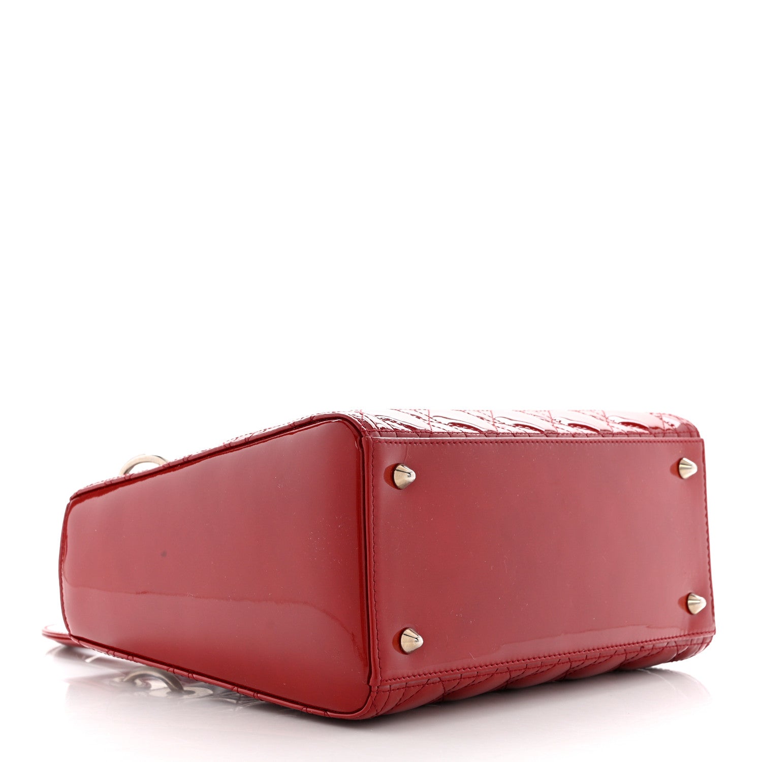 Christian Dior Patent Cannage Medium Lady Dior Red 4 of 10
