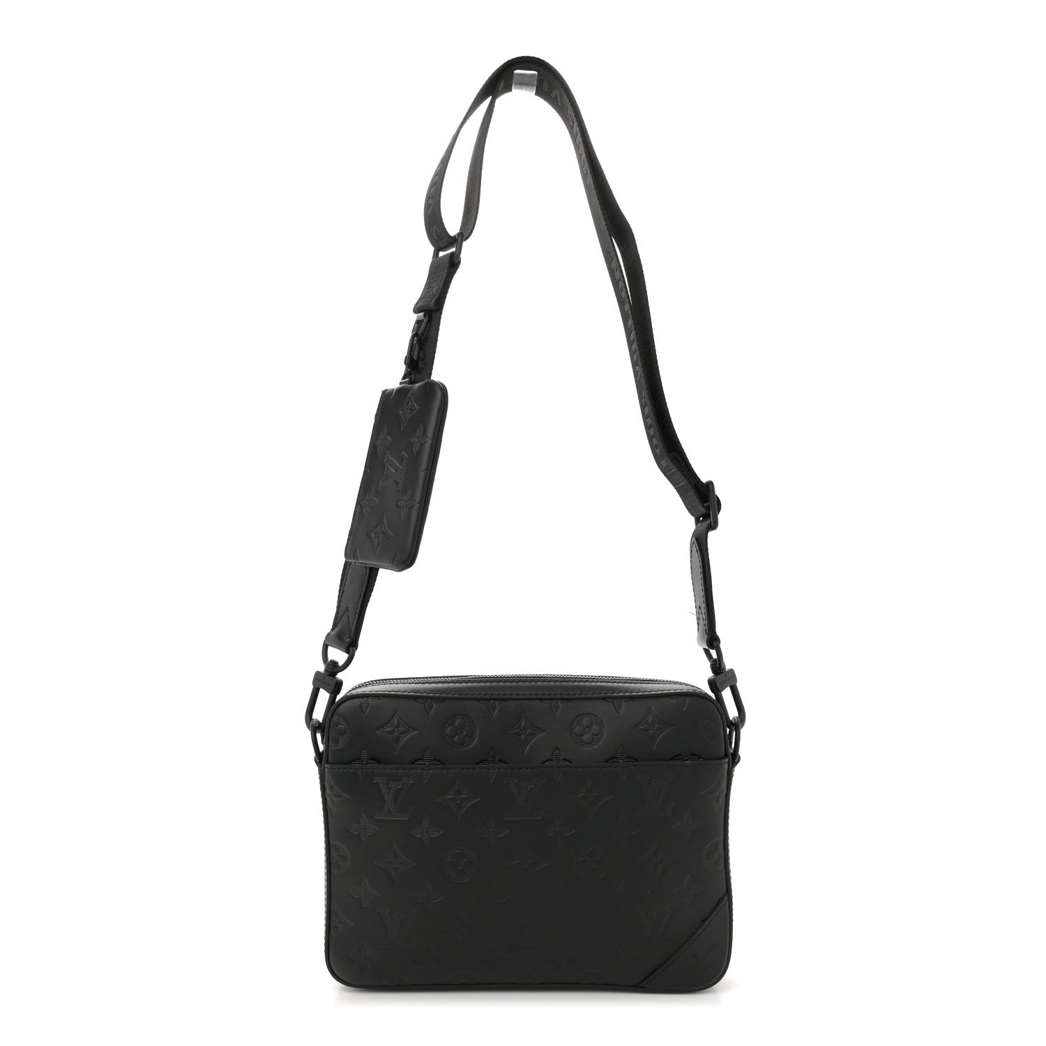 Louis Vuitton Calfskin Monogram Shadow Duo Messenger Black 1 of 11