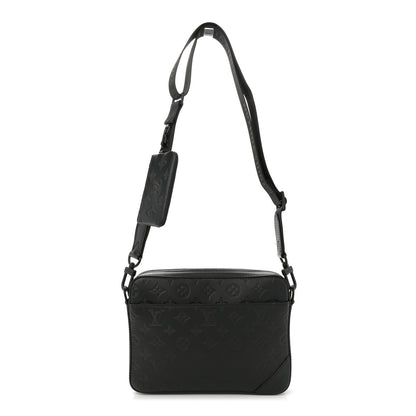 Louis Vuitton Calfskin Monogram Shadow Duo Messenger Black 1 of 11