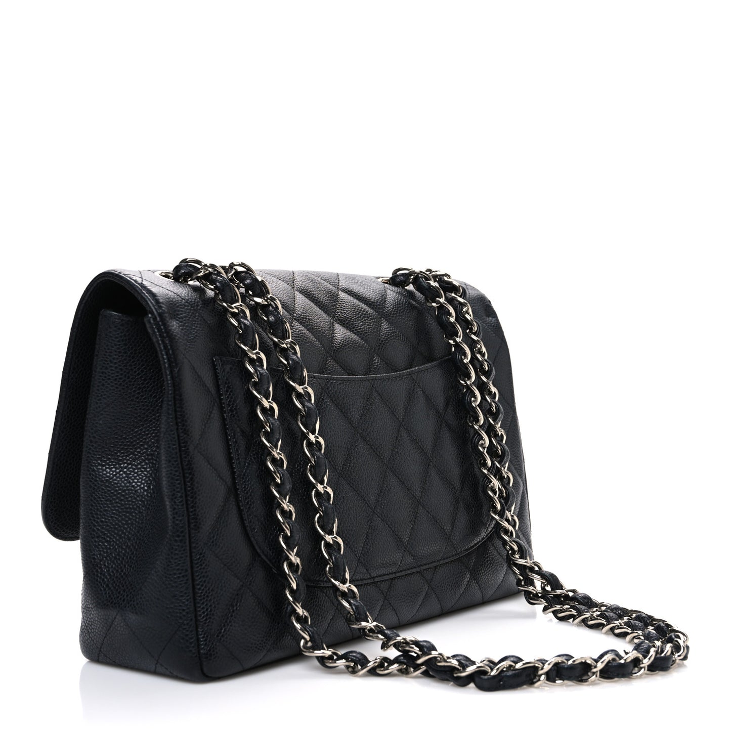 Caviar Quilted Jumbo Single Flap Black