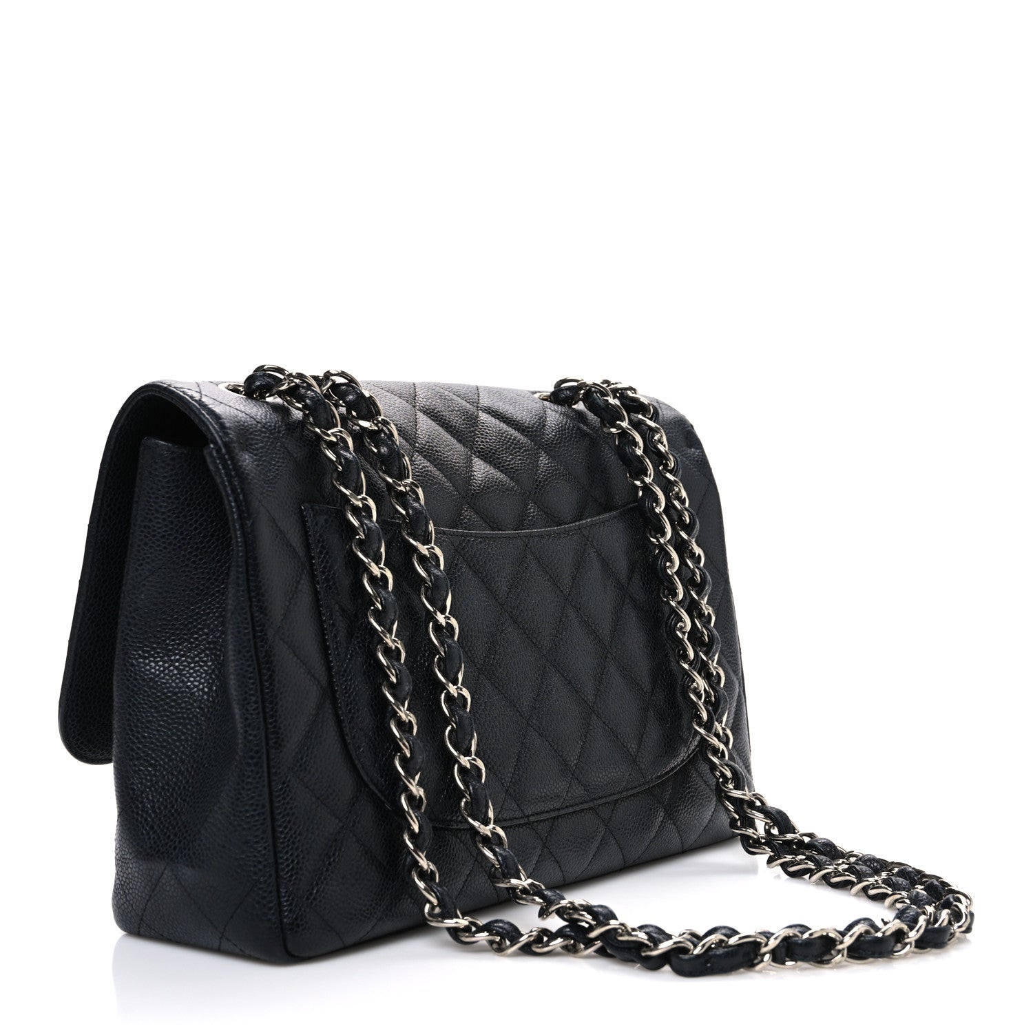 Chanel Caviar Quilted Jumbo Single Flap Black 3 of 11