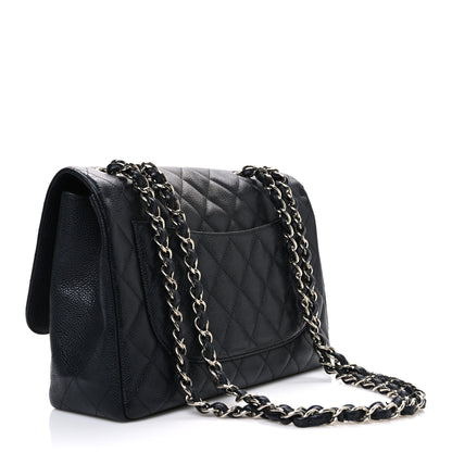 Chanel Caviar Quilted Jumbo Single Flap Black 3 of 11