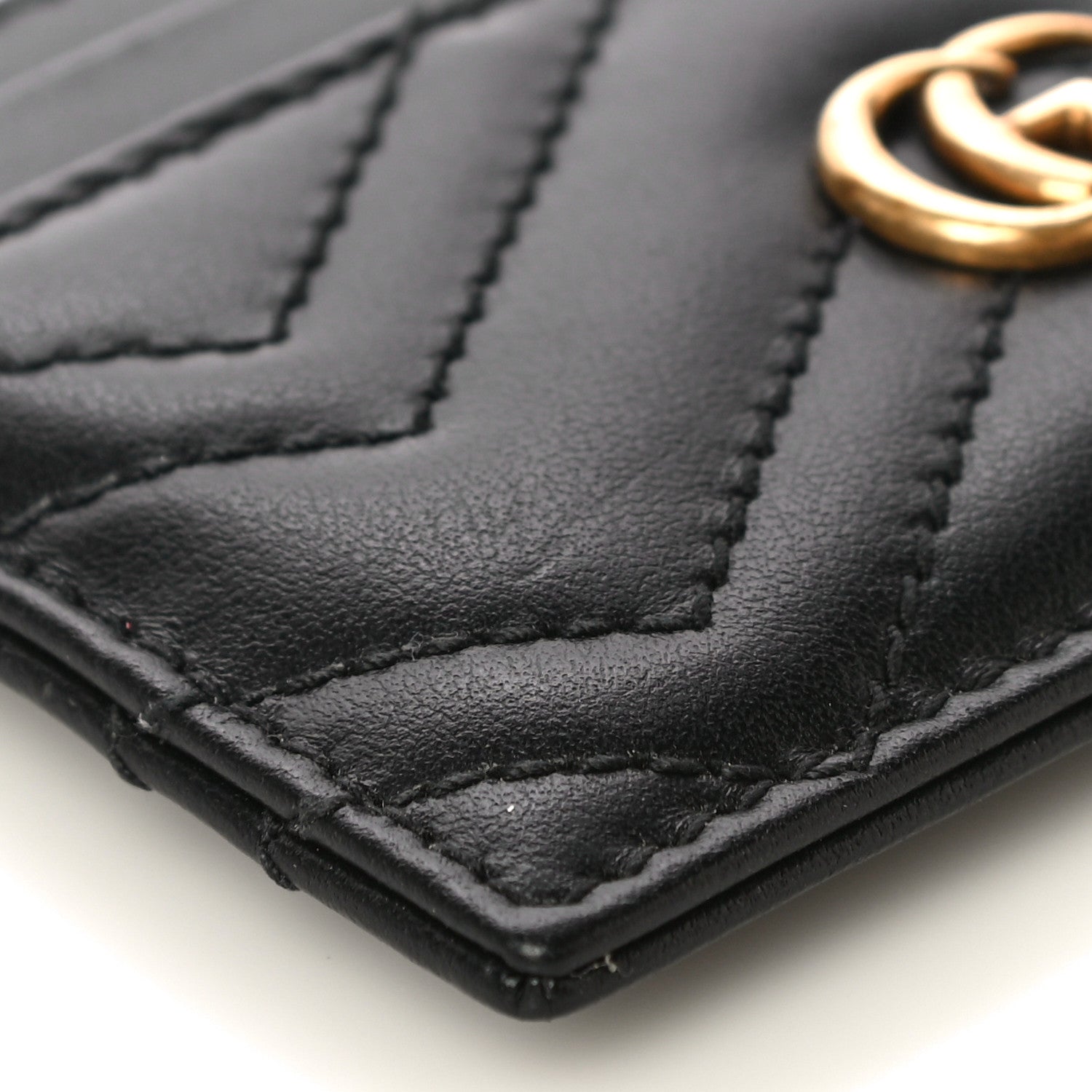 Gucci Calfskin Matelasse GG Marmont Card Holder Black 8 of 10