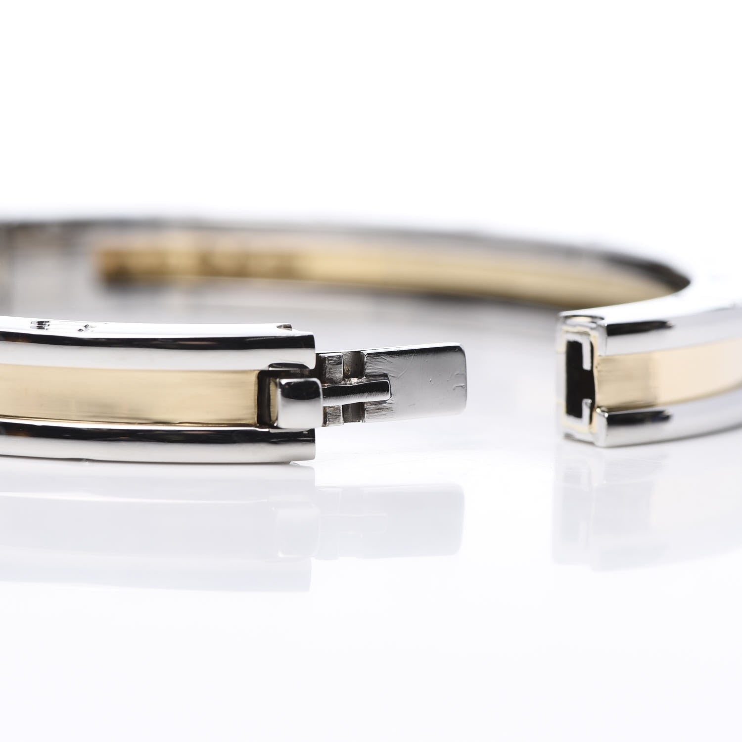 Bulgari 18K Yellow Gold Stainless Steel B.Zero1 Bangle Bracelet 5 of 5