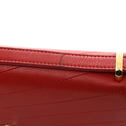 Chanel Calfskin Chevron Quilted Casual Trip Flap Red 13 of 14