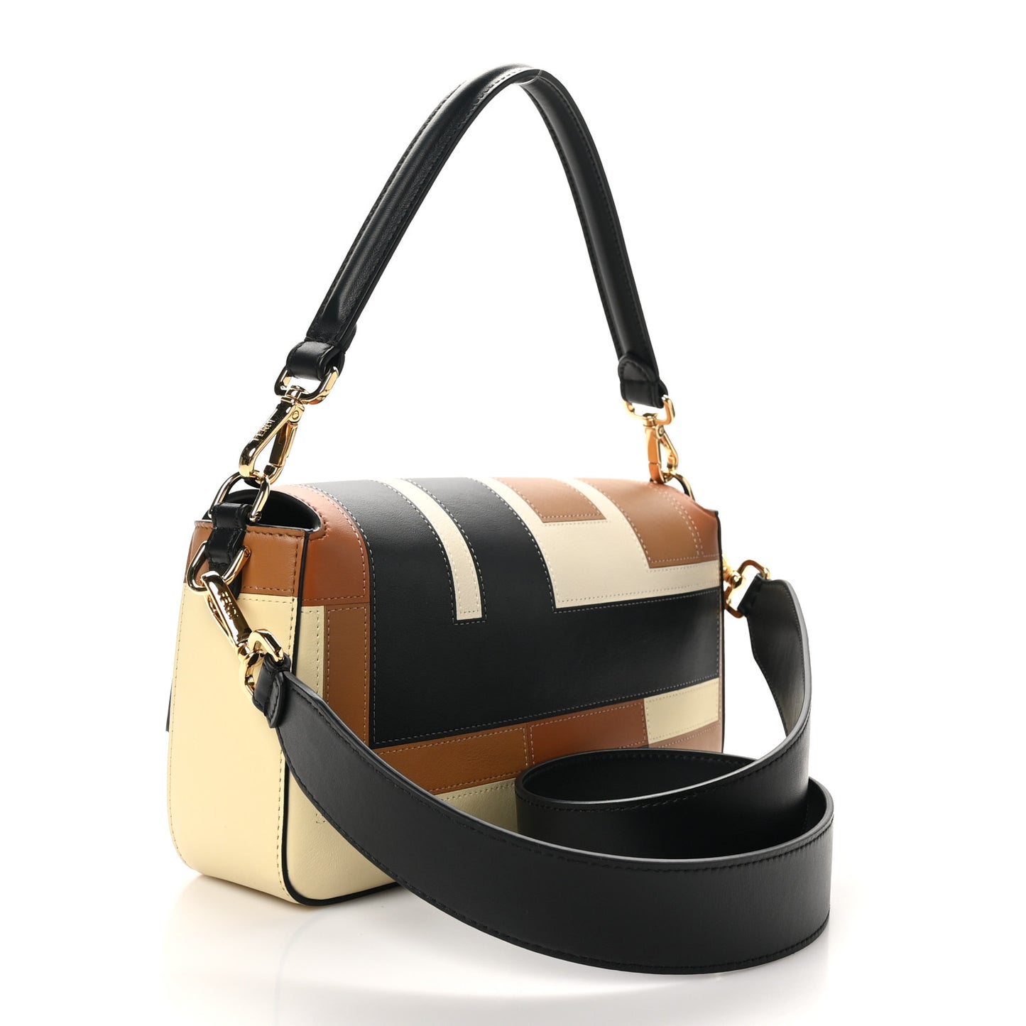 Vitello Grace Intarsio Geometric Brandy Black Multicolor