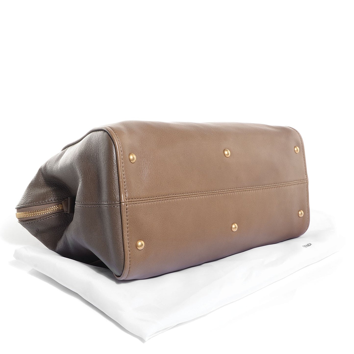 Capra Vitello Saddle Colorblock Large Chameleon Tote Grigio Pietra Fango