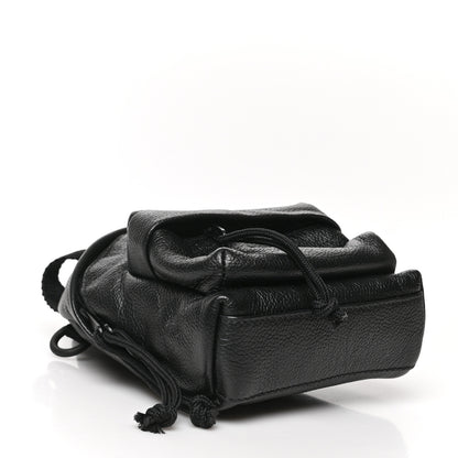 Balenciaga Grained Calfskin Mini Explorer Crossbody Backpack Black 4 of 6