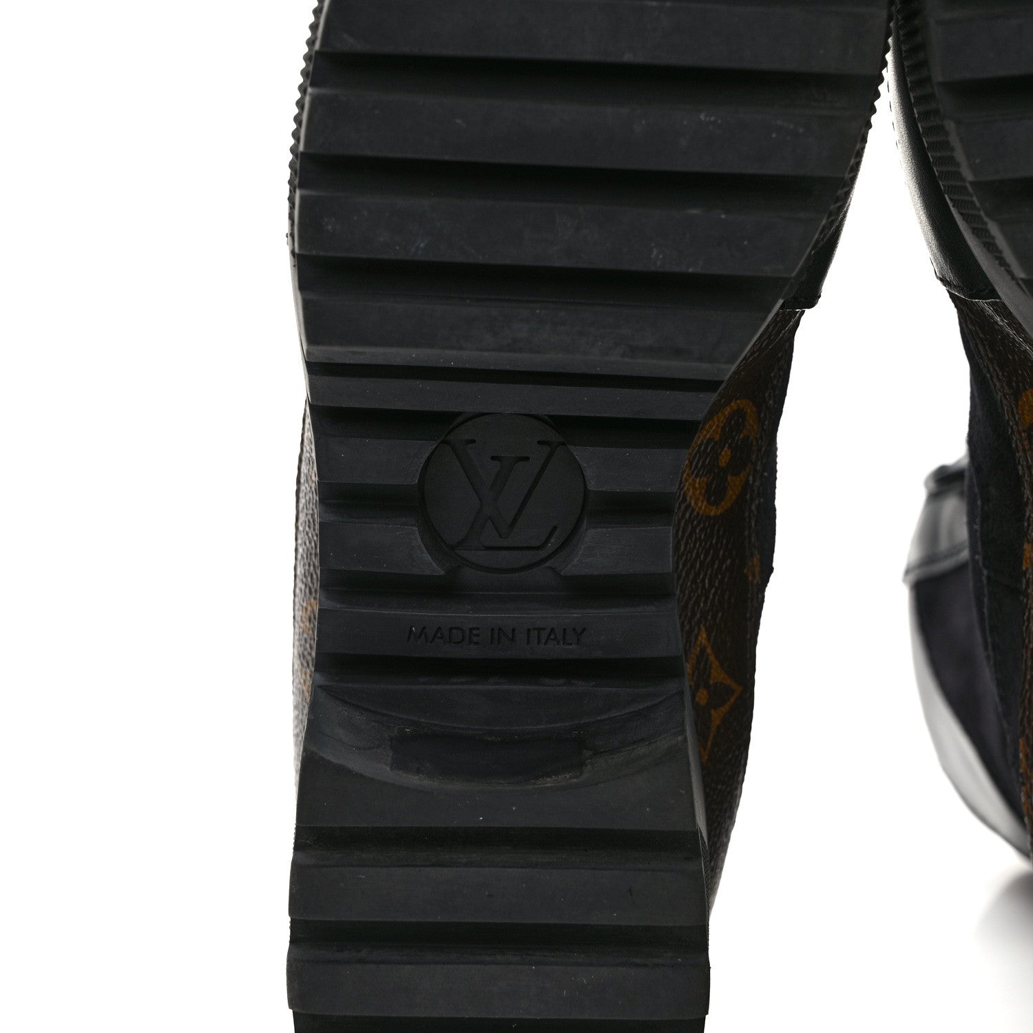 Louis Vuitton Suede Calfskin Monogram Laureate Platform Desert Boots 39 Black 6 of 9