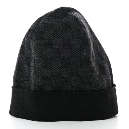 Louis Vuitton Wool Bonnet Petit Damier Graphite Beanie Hat 3 of 6