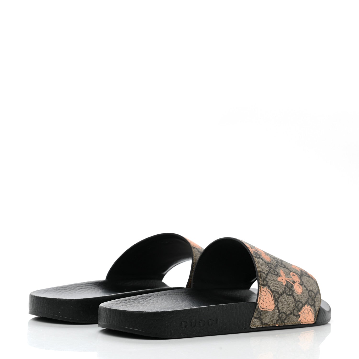 Gucci GG Supreme Monogram Berry Womens Slide Sandals 41 Beige Light Copper 4 of 10
