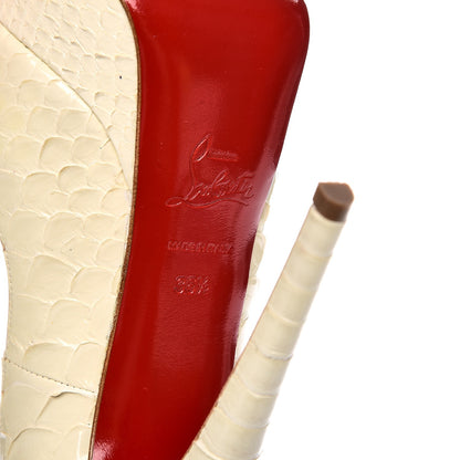 Christian Louboutin Python Lady Peep 150 Pumps 36.5 Craie 6 of 11