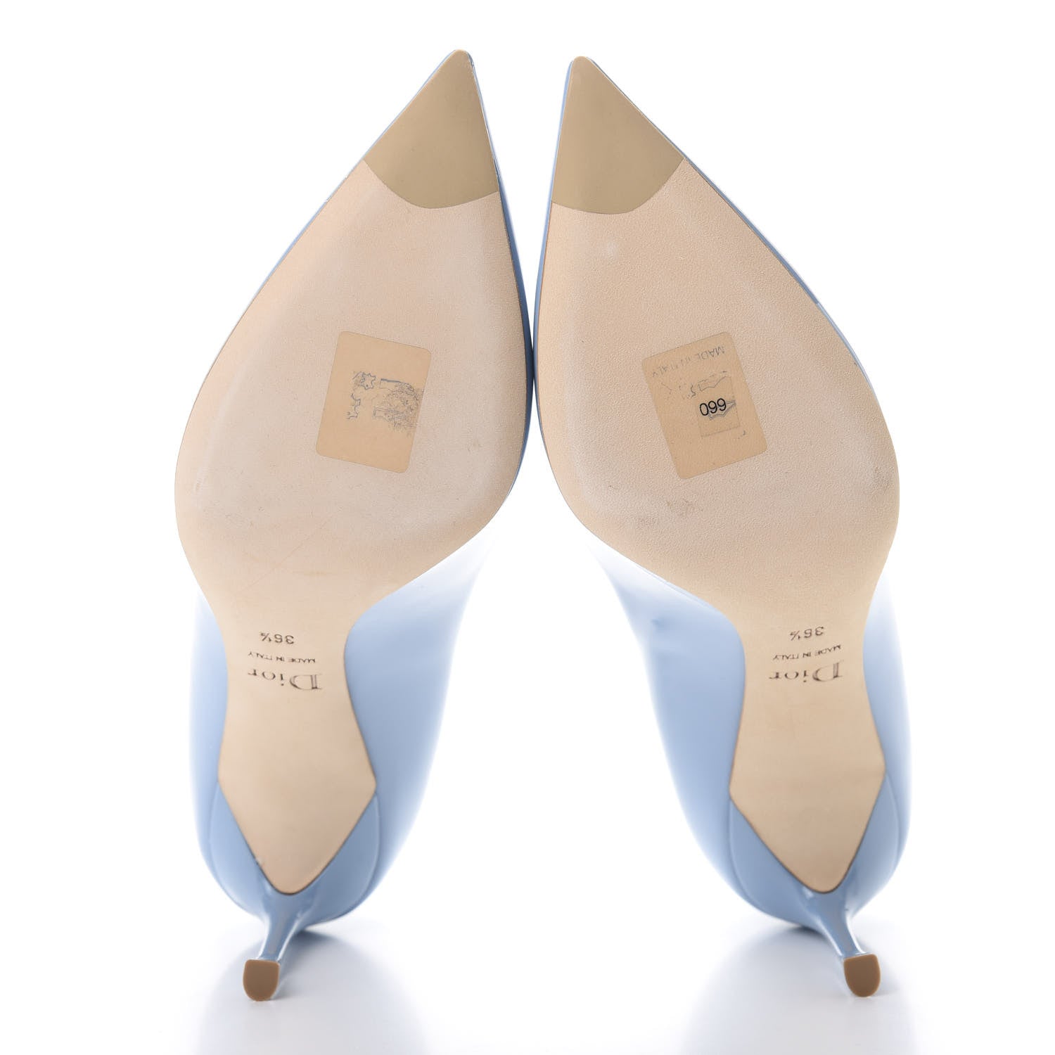 Christian Dior Patent Dioressence Pointed Toe Pumps 36.5 Celeste 5 of 10
