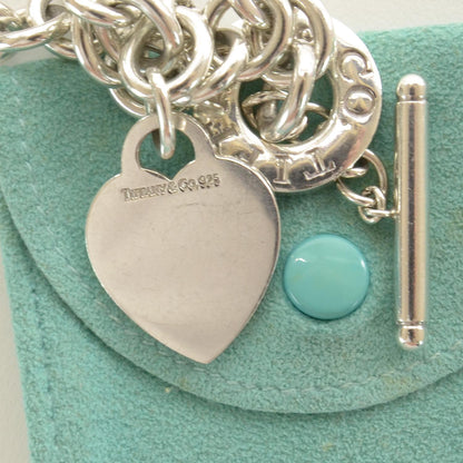 Tiffany Sterling Silver Heart Tag Toggle Necklace 5 of 5