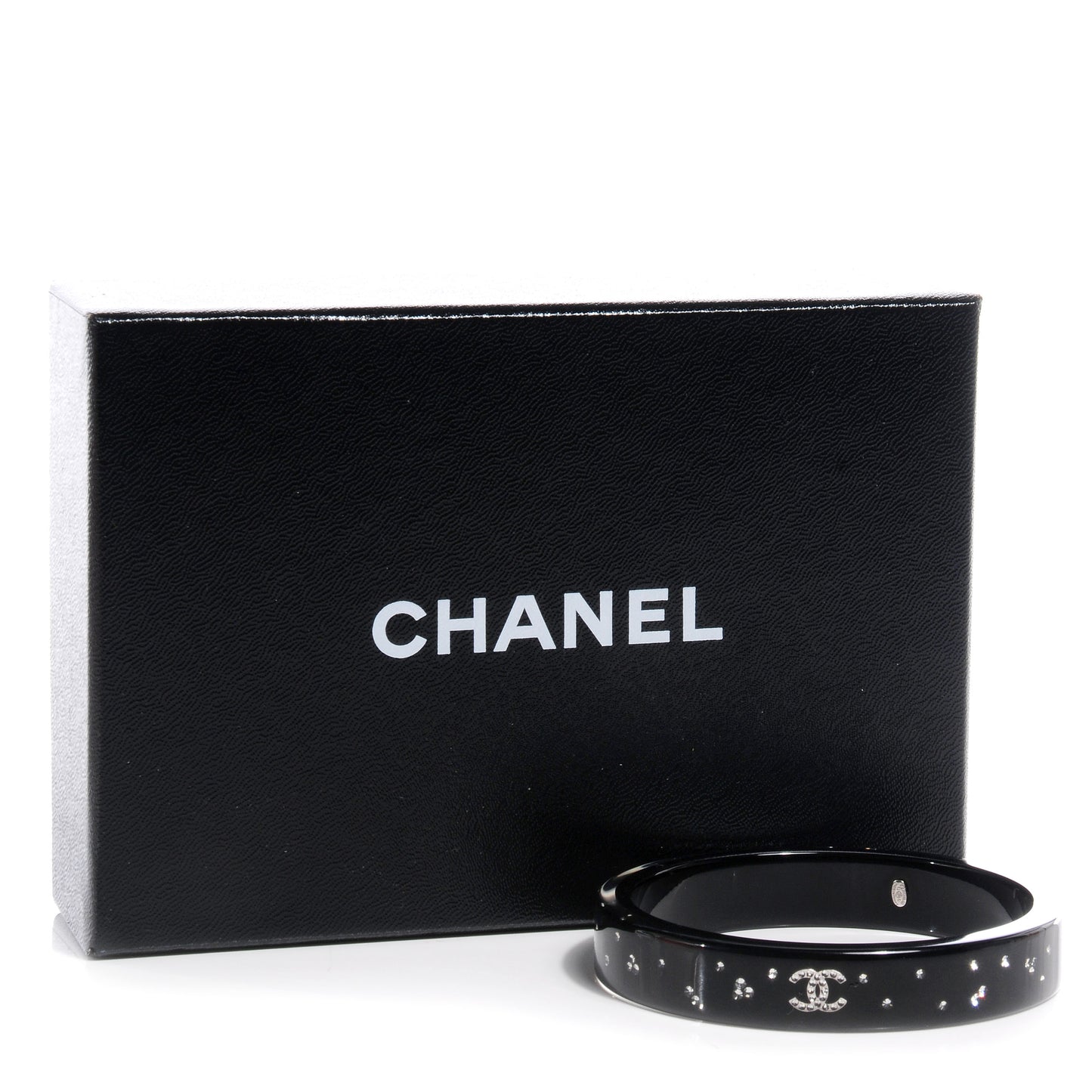 Resin Crystal CC Bangle Black