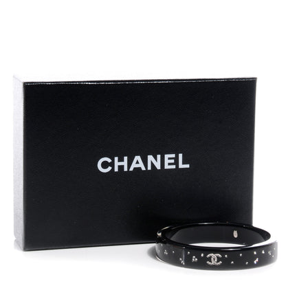 Chanel Resin Crystal CC Bangle Black 5 of 5