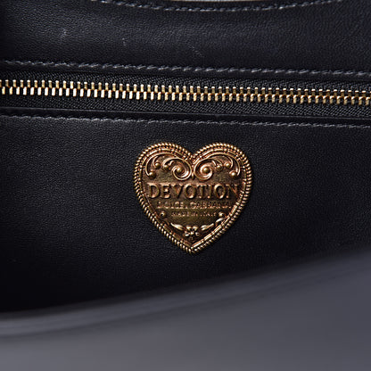 Dolce & Gabbana Calfskin Medium Devotion Crossbody Bag Black 6 of 10