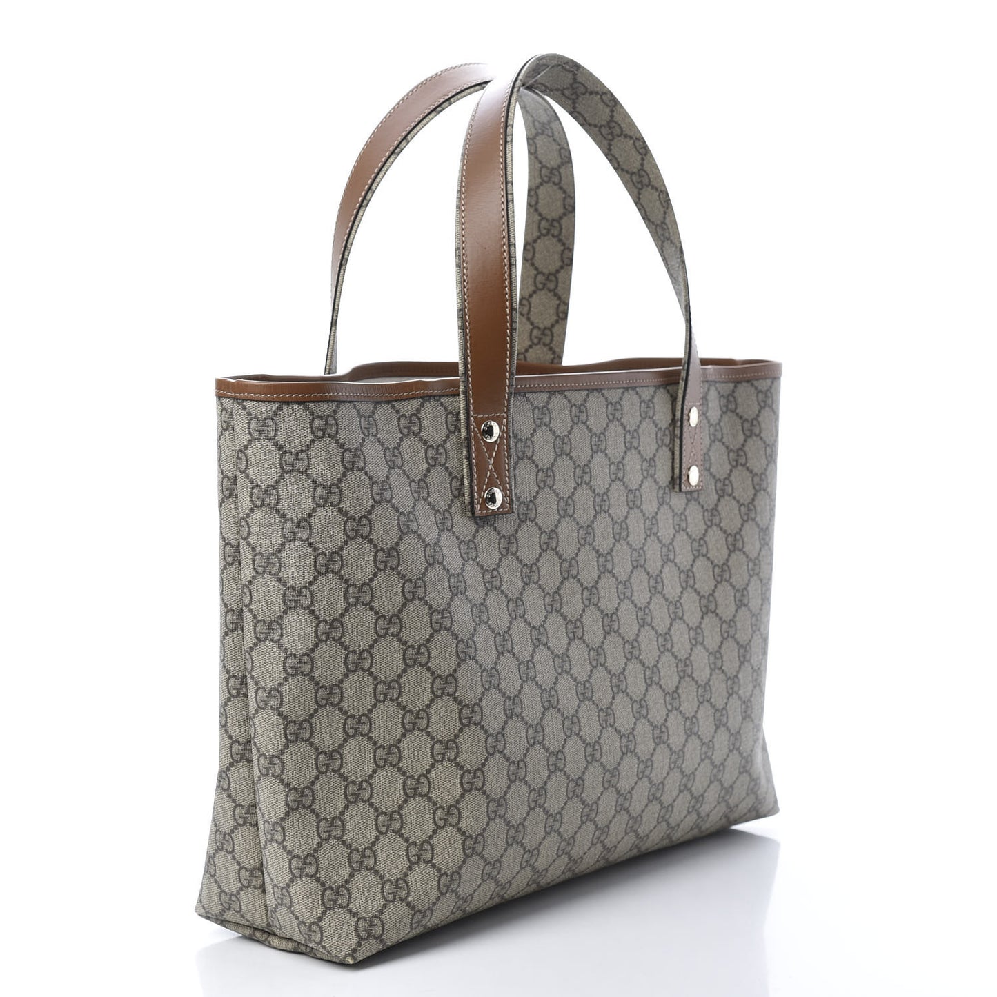 GG Plus Monogram Medium Signature Web Loop Tote Brown